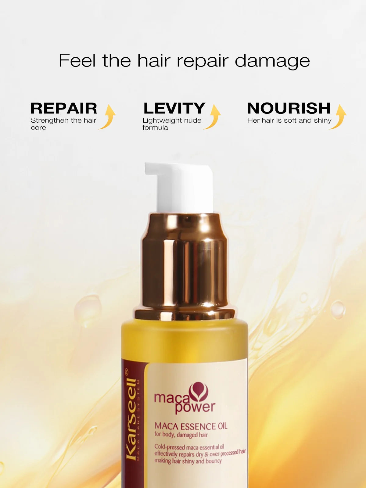 Karseell 50ml Moroccan Argan Oil 50ml 1.69 fl.oz for Hair Healing Cold Pressed Weightless Hair Serum for Dry Damaged Hair