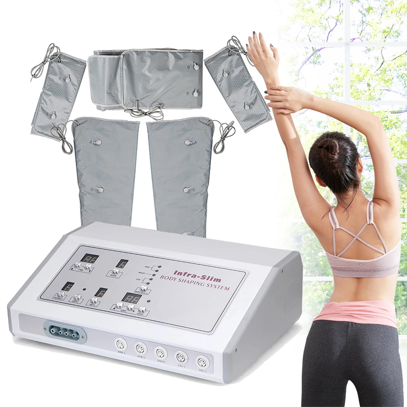 KYD-A1217 Air Pressure Massage Heating Body Slimming Leg Massager for Circulation Foot Leg Full Body