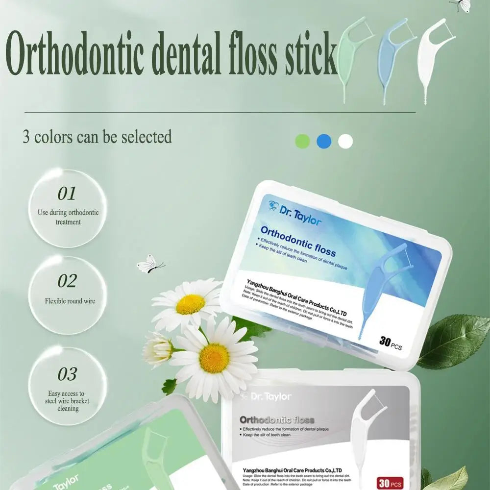 30Pcs Dental Floss Water Pick Dental Dentistry Beauty Health Dental Products Tooth Pick Interdental Brushes Dental Supplies
