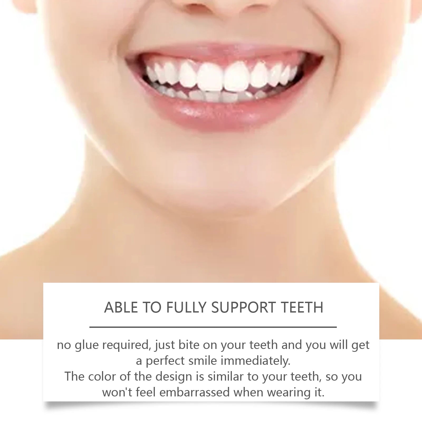 Perfect Fit Teeth Whitening Fake Tooth Cover Snap on Silicone Smile Veneers Teeth Flexibles Fake Teeth Dental Whitening Devices