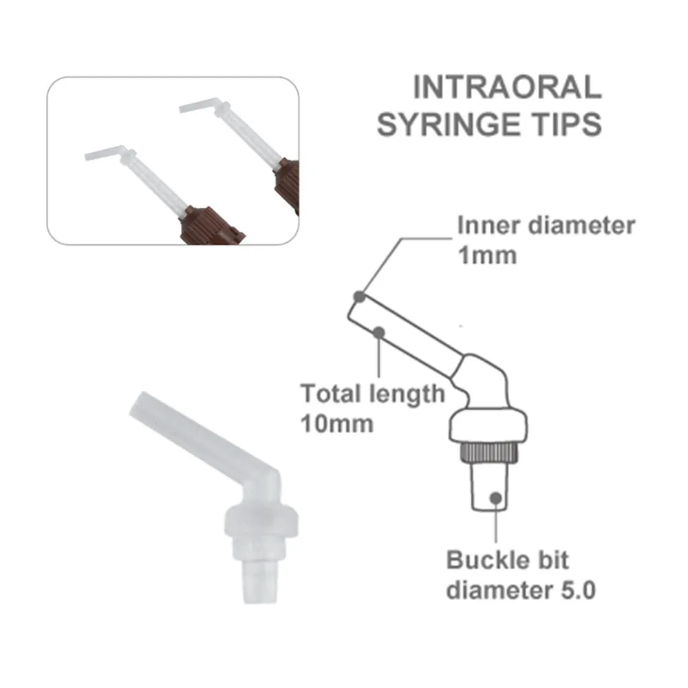 100Pcs/Bag Dental Materials Intraoral Impression Mixing Tips Nozzles Lab Denture Lab Mixer Syringe Dentistry Supplies
