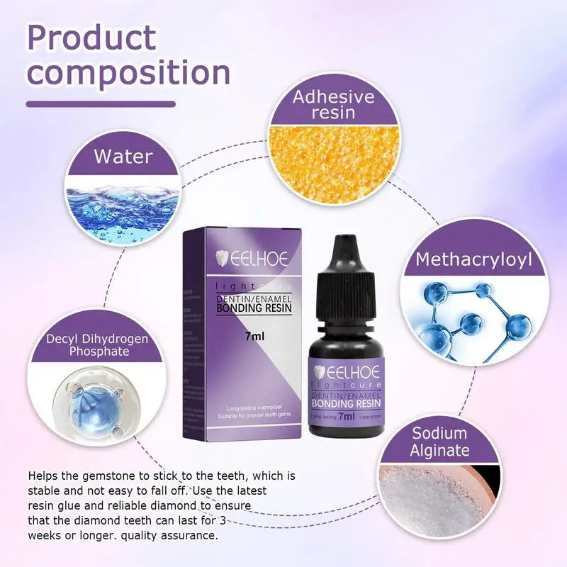 Dental Self-adhesive Gluel Tooth Gem Glue For Tooth Gems Diamond Kit Glue Teeth Crystal Jewelry Tooth Orthodontic Adhesive Gel