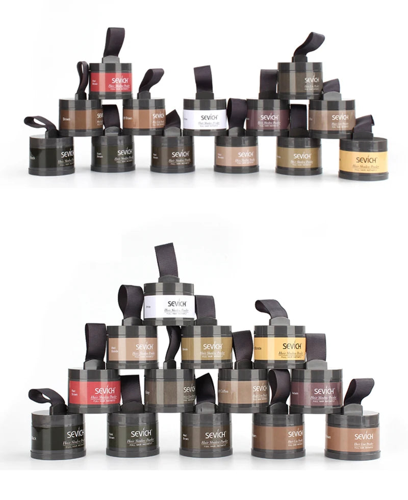 Sevich Waterproof Hair Line Powder 4g Natural Instant Hairline Shadow Powder Black Root Cover Up Forehead Hair Makeup Concealer