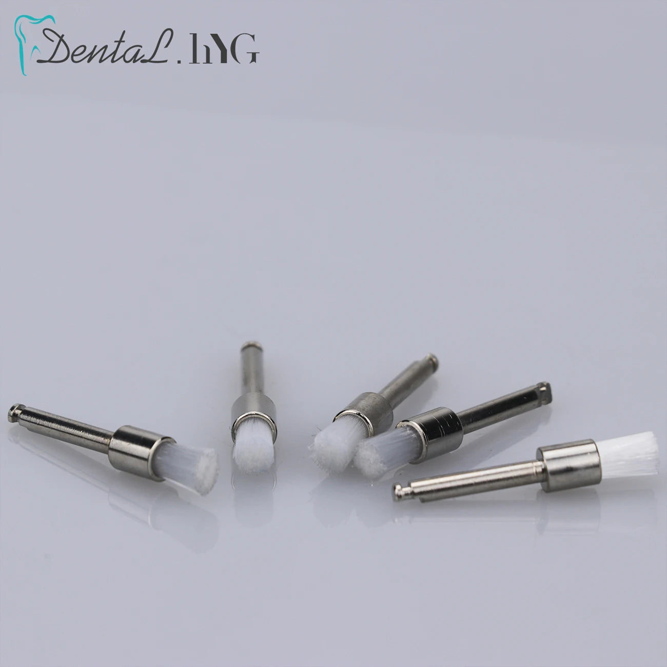 100pcs/Bag Disposable Dental Polisher Nylon Bristle Brush Polishing Brushes Teeth Whitening Prophy Brushes Dentist Materials