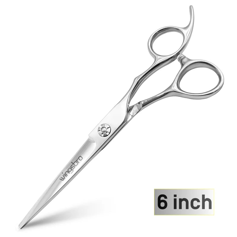 wingsbro Professional Barber Shop Scissors, 6.5/7.5/8.5 Inch Premium Stainless Steel Hairdressing Scissors, Straight Scissors