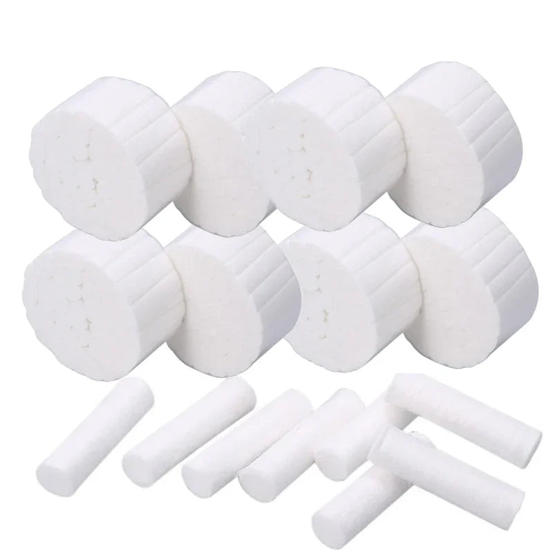 1000pcs/Pack Hemostatic Cotton Disposable Dental Medical Surgical High-purity Cotton Roll Dentist Supplies Teeth Whitening