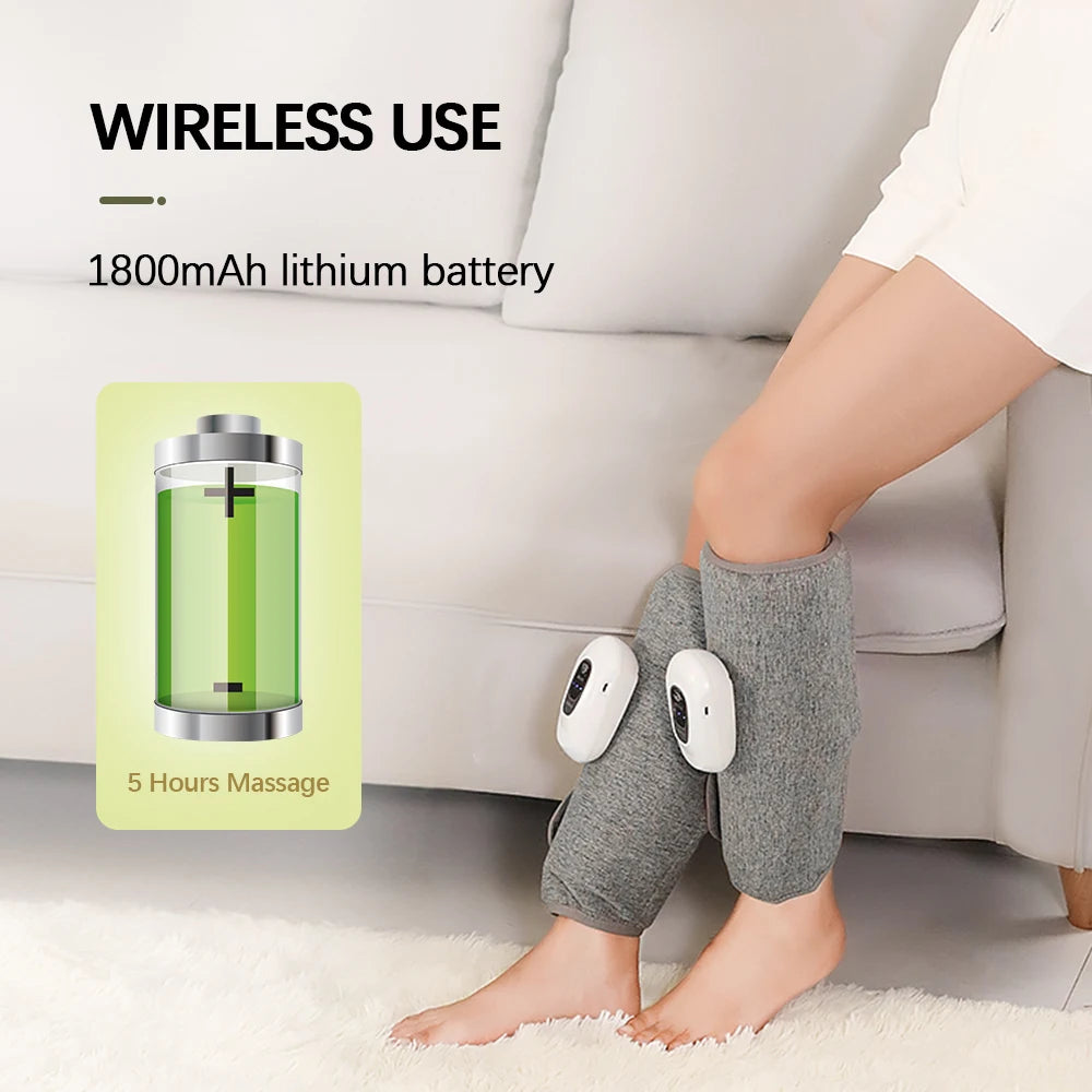 Smart Leg Massage 3 Modes Vibration Leg Air Compression Massager Electric Air Compress Foot Leg Air Pressure Massage
