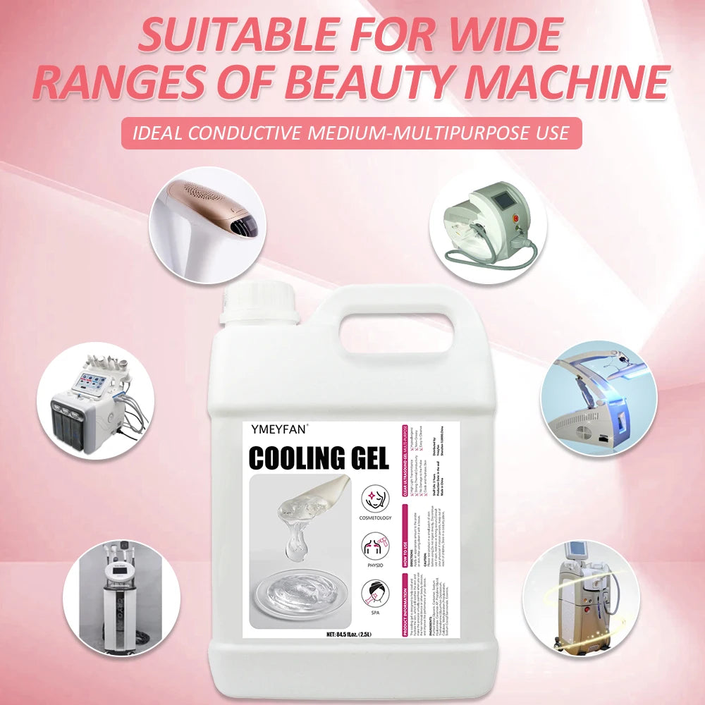 84.5oz Gel Conductor Radiofrecuencia y Cavitacion Conductive Gel Clear for Ultrasonic Machine Face Microcurrent EMS HIFU