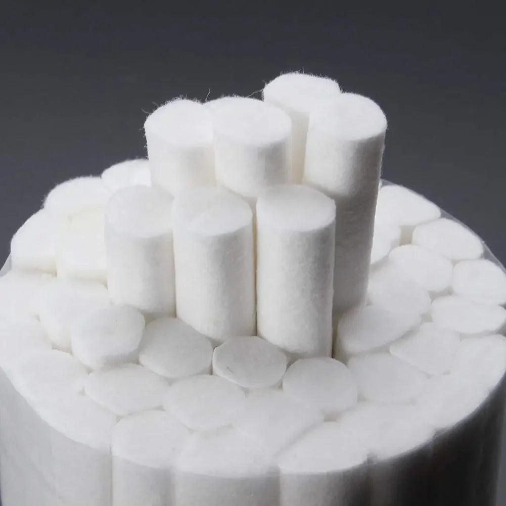 1000pcs/Pack Hemostatic Cotton Disposable Dental Medical Surgical High-purity Cotton Roll Dentist Supplies Teeth Whitening