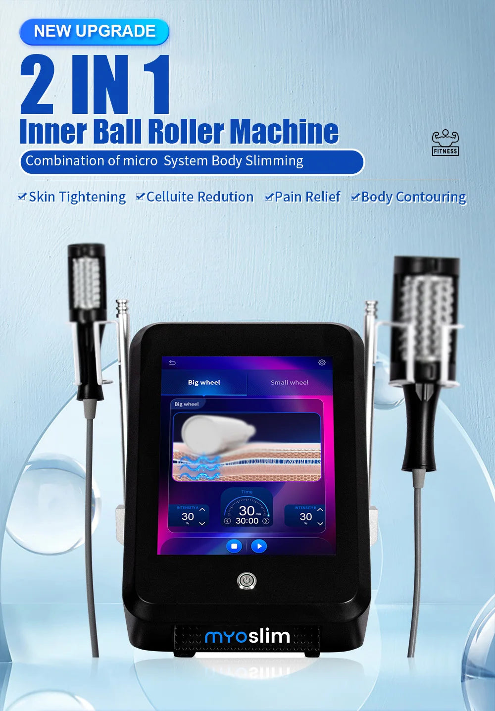 Inner Ball Roller Machine Neo RF Body Sculpt Machine Vacuum Inner Ball Roller 360 Degree Rolling Cellulite burning