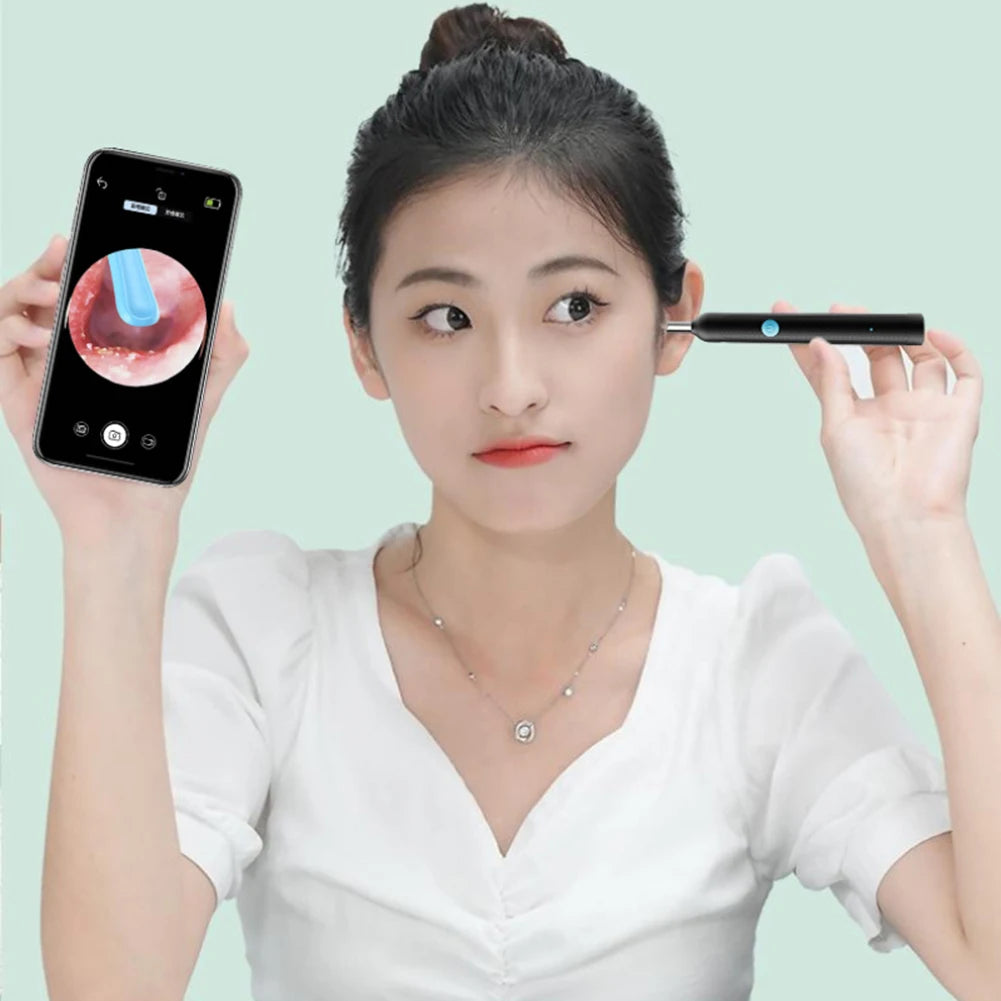 Smart Visual Wax Removal Tool with Camera Otoscope Ear Cleaner Rechargeable Endoscope Earpick Health Care Set