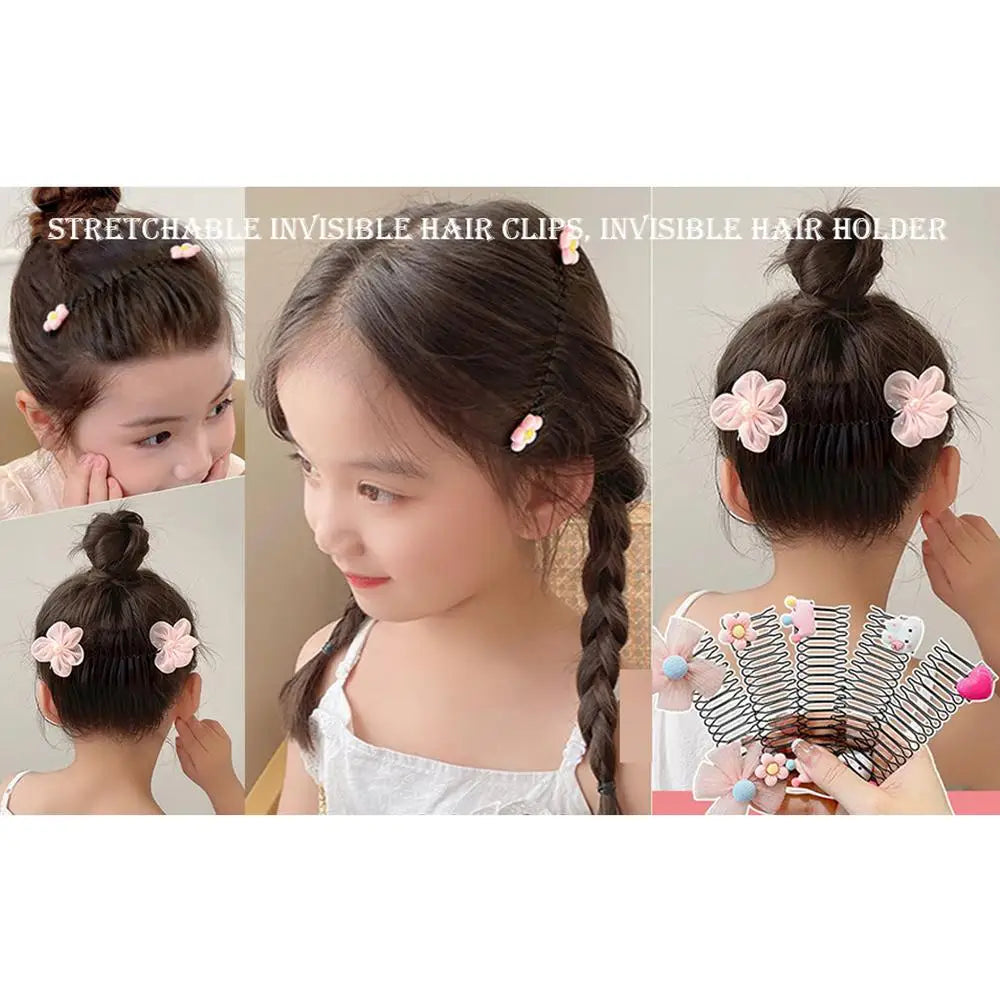 Hair Comb Clips Flower Crown Broken Hair Hairpins Side Combs Strong Hold Hairpins Accessories for Bun Styling Girls Women