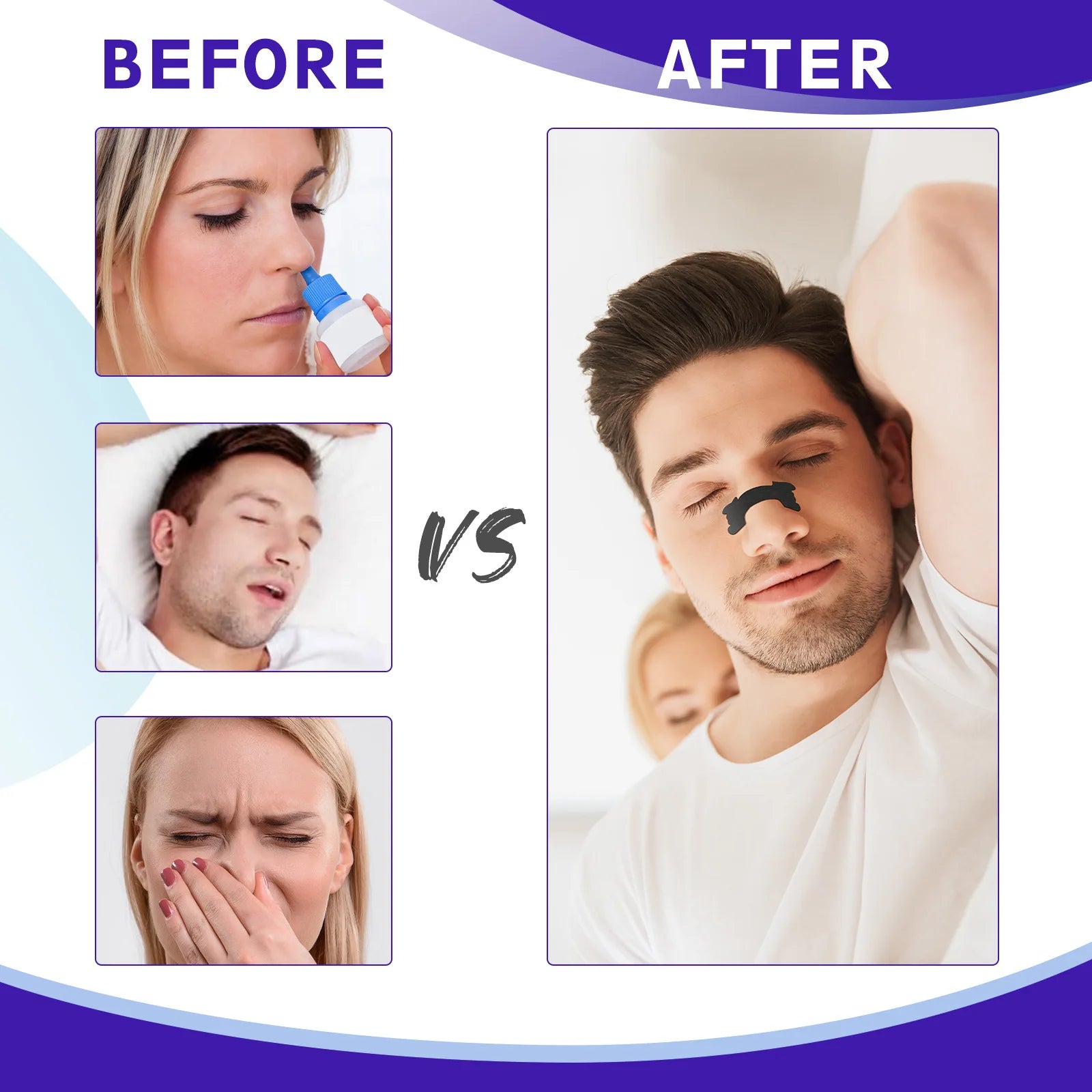 90/60/30Pcs Anti Snoring Nasal Strips Good Way Help Breathing Reduce Snore Nose Patch Better Sleep Easier Breath Aid Decive