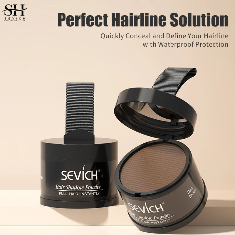 Sevich Hairline Powder Instantly Conceals Hair Loss Root Touch Up Powder Hair Loss Cover Up Hair Shadow Powder Black Hair Fibers