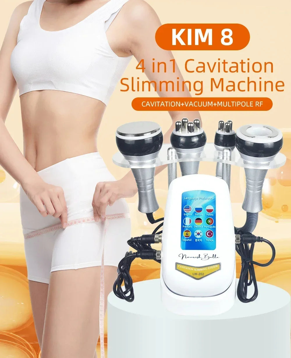 Body Slimming 40K 4 IN 1 Cavitation Ultrasonic Weight Loss Skin Rejuvenation Beauty Machine Multipolar Skin Tighten Anti-wrinkle