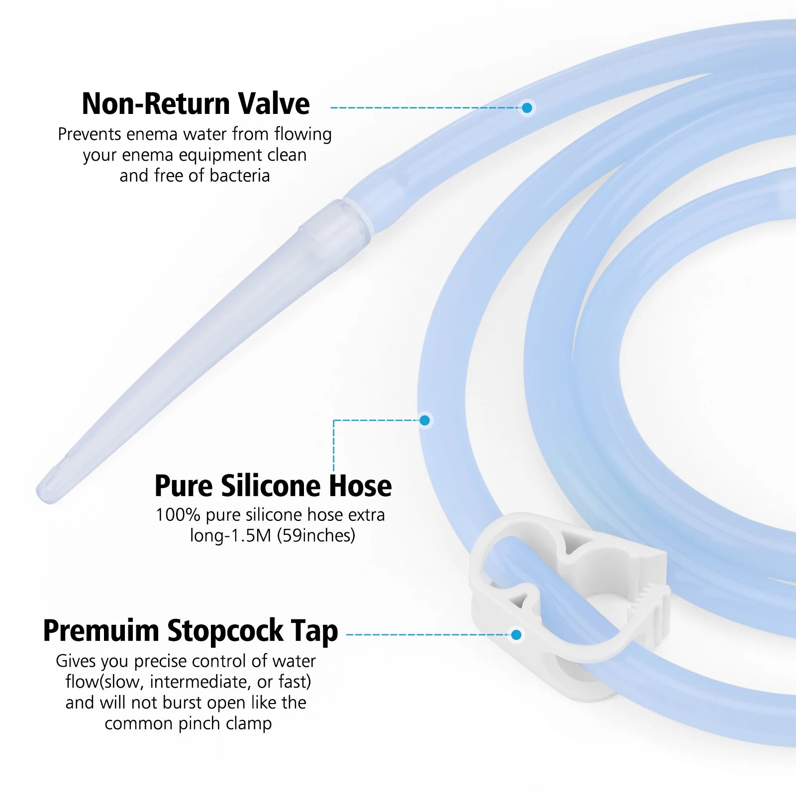 2L Enema Bag Kit Reusable Silicone Medical Grade Water Colon Bags Home Use Women Wash Anal Flushing Bag Cleansing Enteroclysm