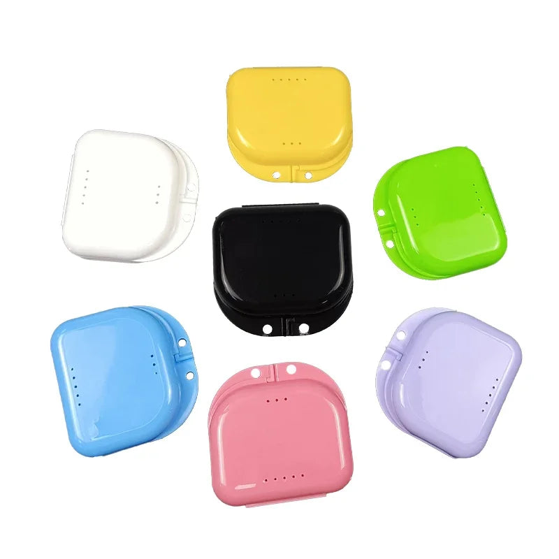 Denture Storage Box Portable Mouth Guard Container Supplies Tray Braces Case Health Care Oral Hygiene Dental Appliance