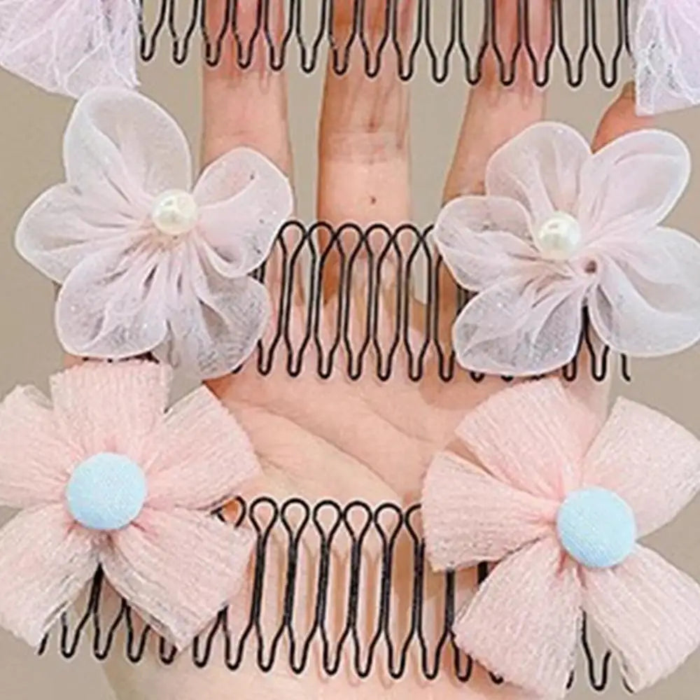 Hair Comb Clips Flower Crown Broken Hair Hairpins Side Combs Strong Hold Hairpins Accessories for Bun Styling Girls Women