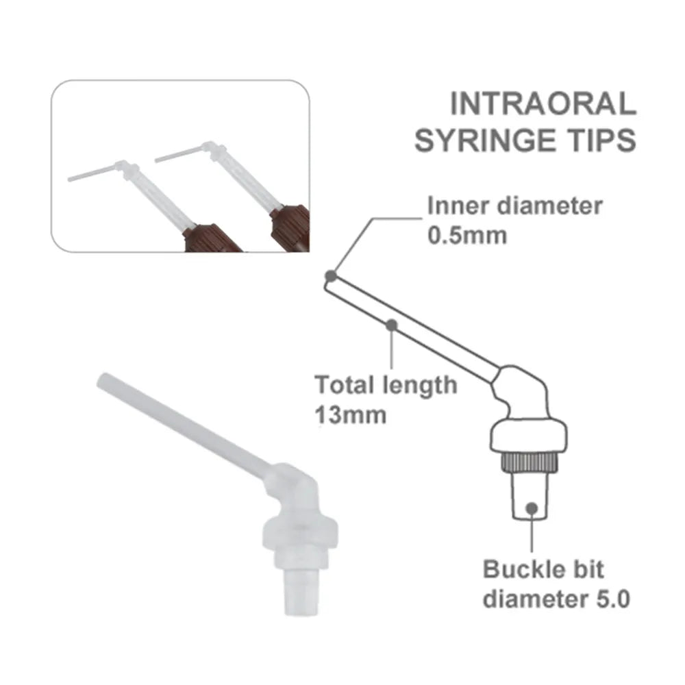 100Pcs/Bag Dental Materials Intraoral Impression Mixing Tips Nozzles Lab Denture Lab Mixer Syringe Dentistry Supplies