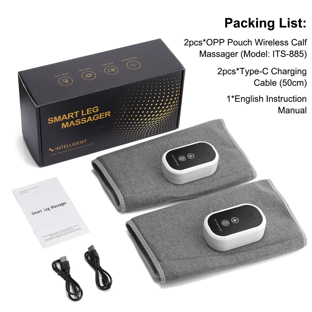 360° Full Cover Air Pressure Leg Massager 3 Modes Heating Compress Relax Muscles Relieve Fatigue Thigh Calf Keep Warm Device