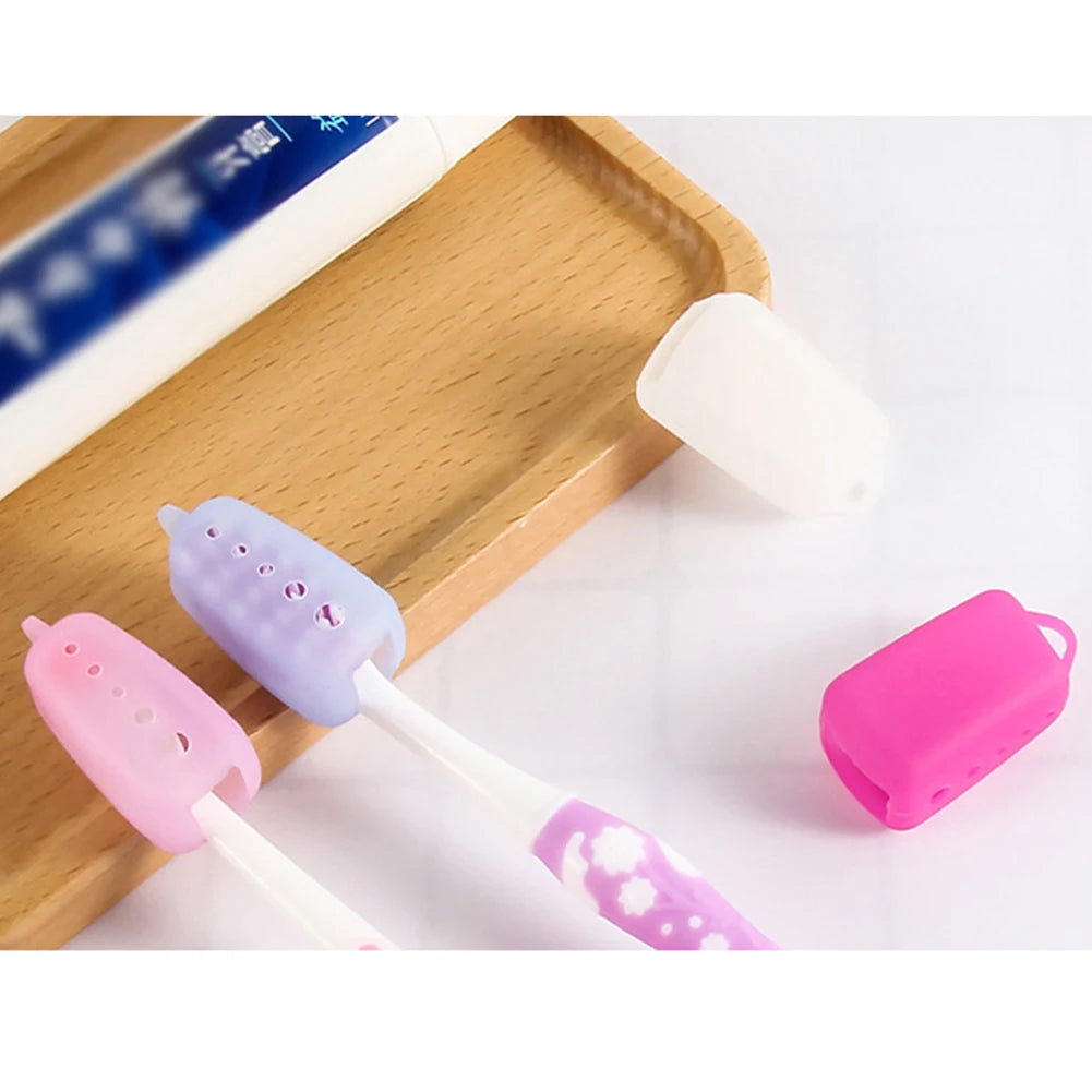 3Pcs Portable Toothbrush Cover Holder for Adults Kids Toothbrush Headgear Travel Camping Brush Cap Case Toothbrushes Protector