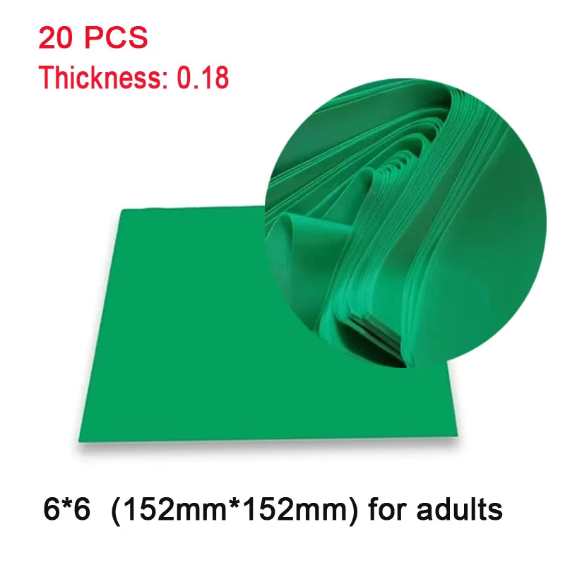 15/20Pcs Dental Rubber Dam Sheet Natural Latex Rubber Barrier Dams 5*5/6*6" Oral Suture Barrier Cloth Dental Surgical Supplies