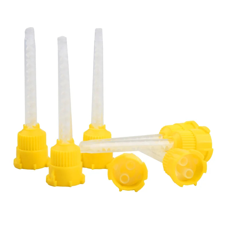 New 50pcs/pack Dental Materials Dentistry Silicone Rubber Conveying Mixing Head Disposable Impression Nozzles Mixing Tube
