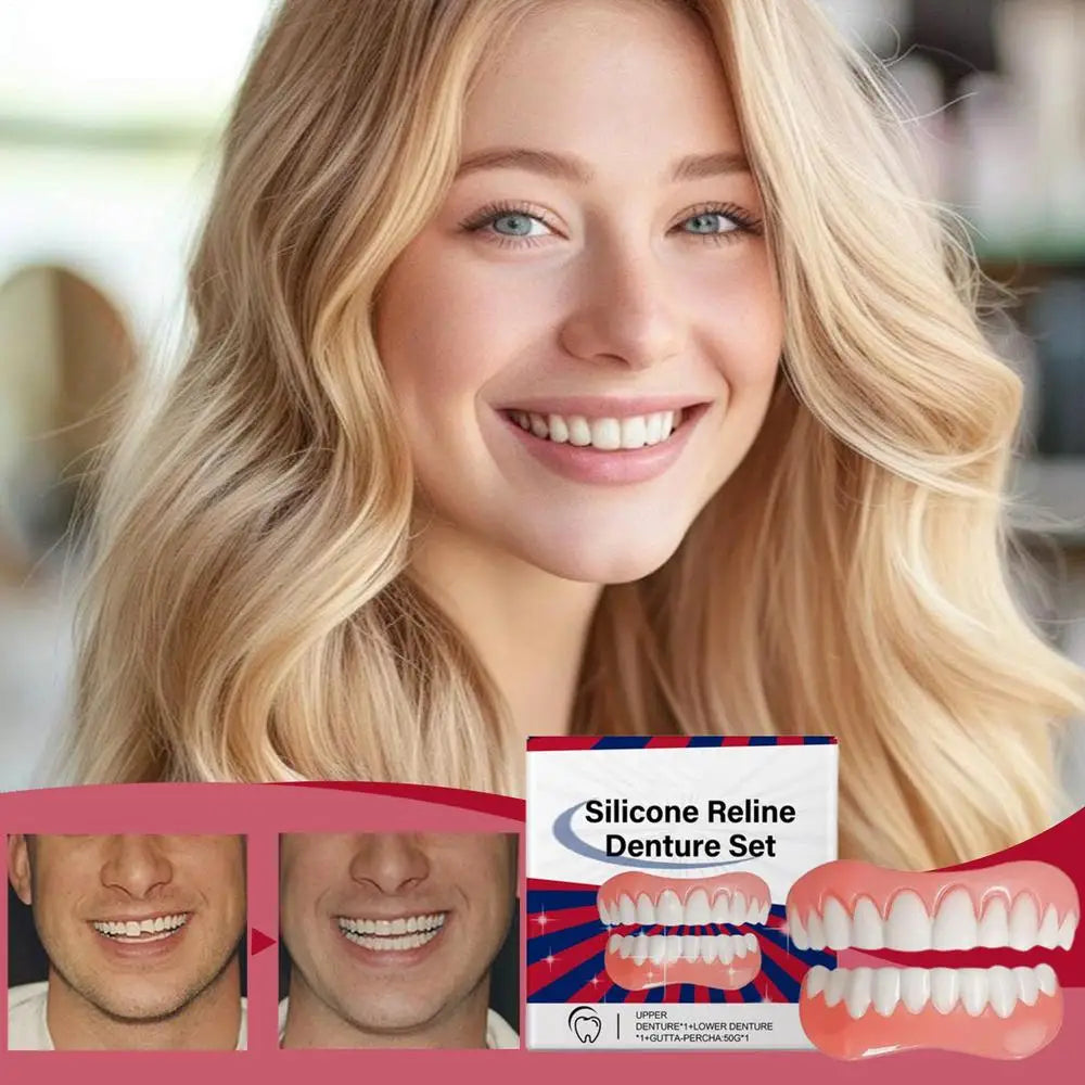 Silicone Denture Relines Kit Professional Denture Set Silicone Denture Set Portable Relines Prothese For Adults Women Men