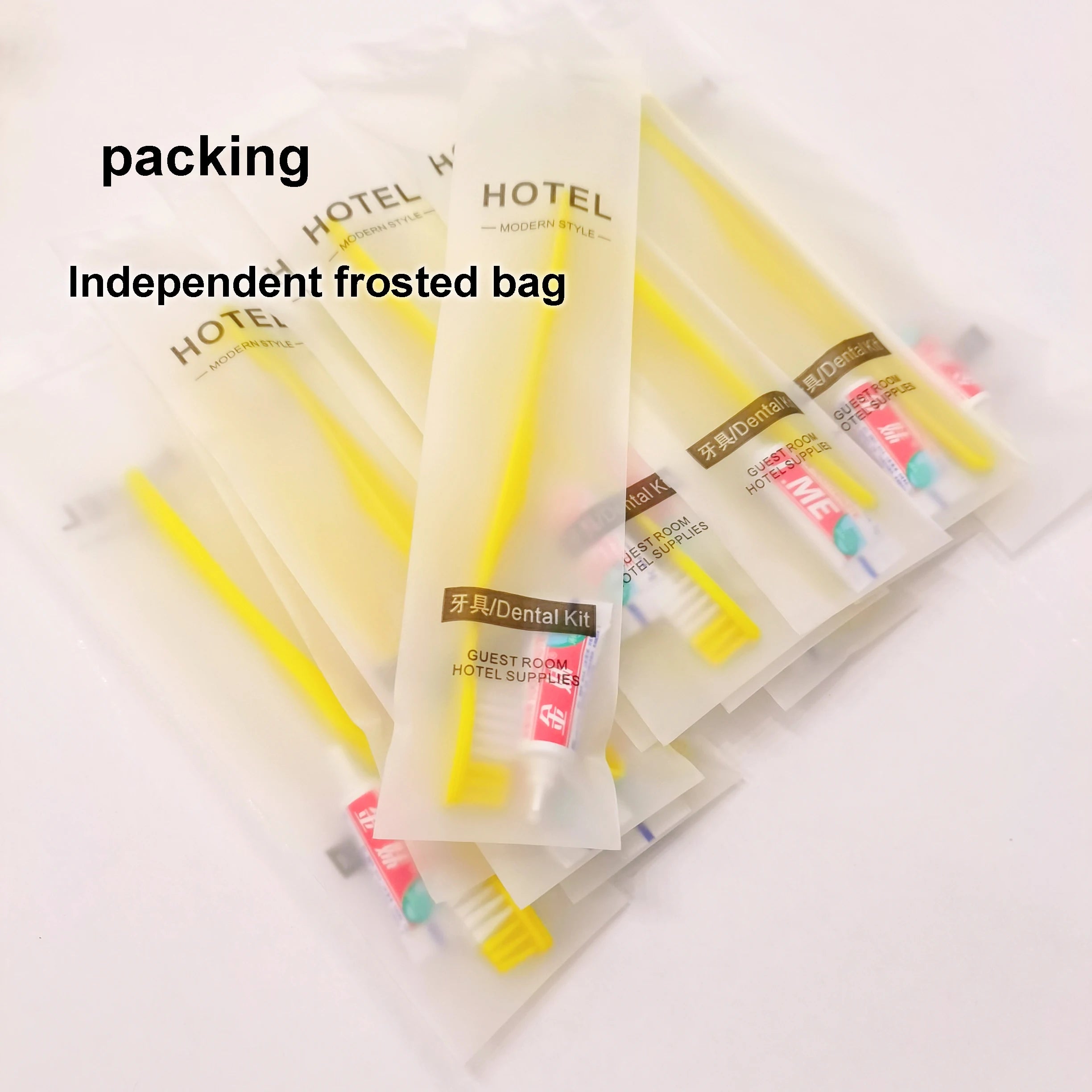 Hotel Supplies Travel Trip Dental Kit Disposable Toothbrush Toothpaste Sets Wholesale Independent Packing
