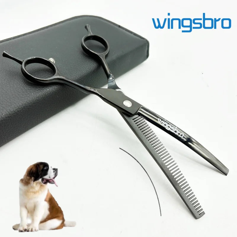 7 inch Dog Curved Grooming Shears Curved Thinning scissors Stainless Steel Dog Grooming Scissors For Pet