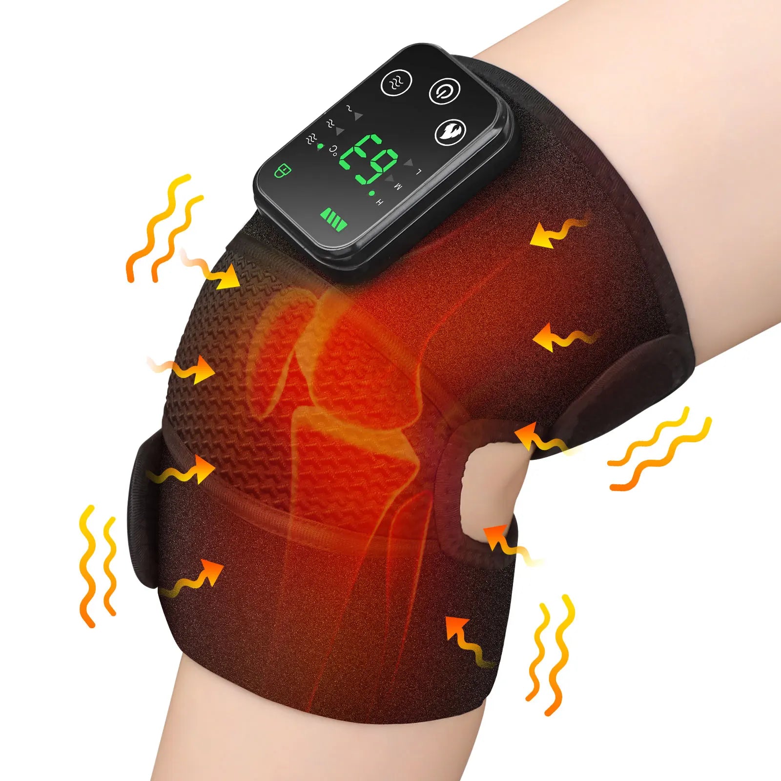 Electric Heating Vabration Shoulder Massage Brace Knee Shoulder Joint Fatigue Relief Vibration Massage Shoulder Elbow Brace