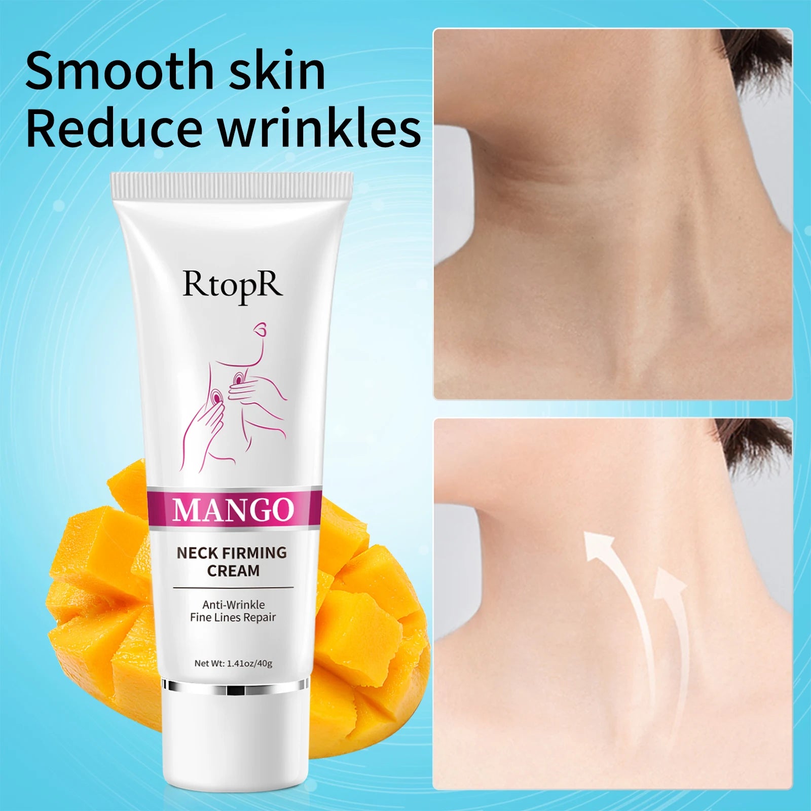 Mango Neck Firming Rejuvenating Cream Whitening Moisturizing Removal Fine Lines Neck Cream Anti-aging Massage Cream