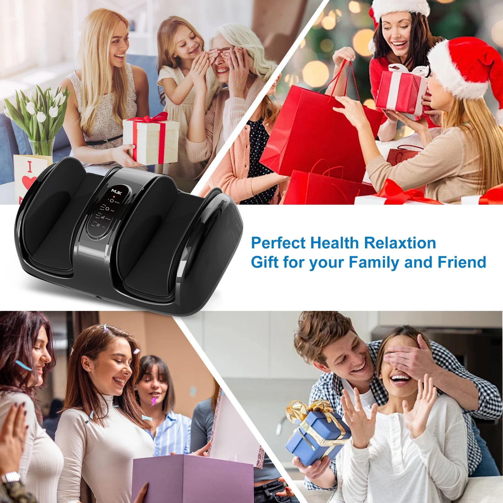 Shiatsu Foot Massager Electric Feet Massage with Heat and Deep Tissue Kneading for Relief Stress, Deep Rolling Massage,Best Gift