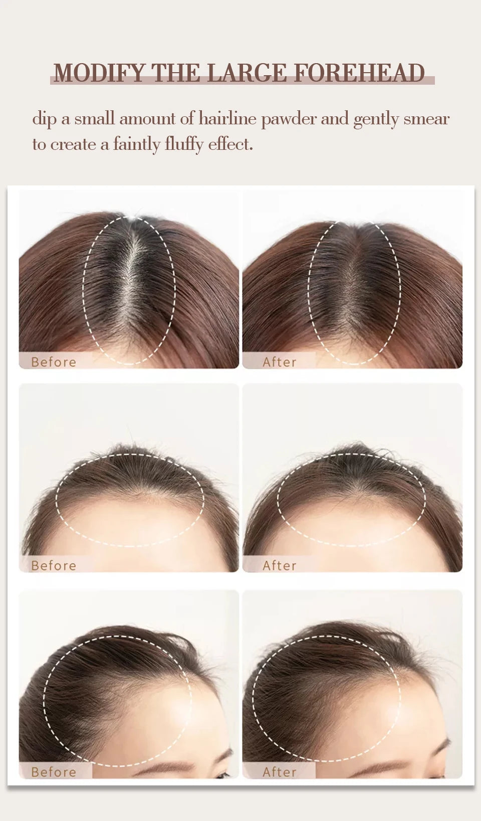 SEVICH Waterproof Hair Line Powder 8g Edge Control Hair Root Cover Up Repair Hair Line Shadow Makeup Unisex Instantly 4 Color