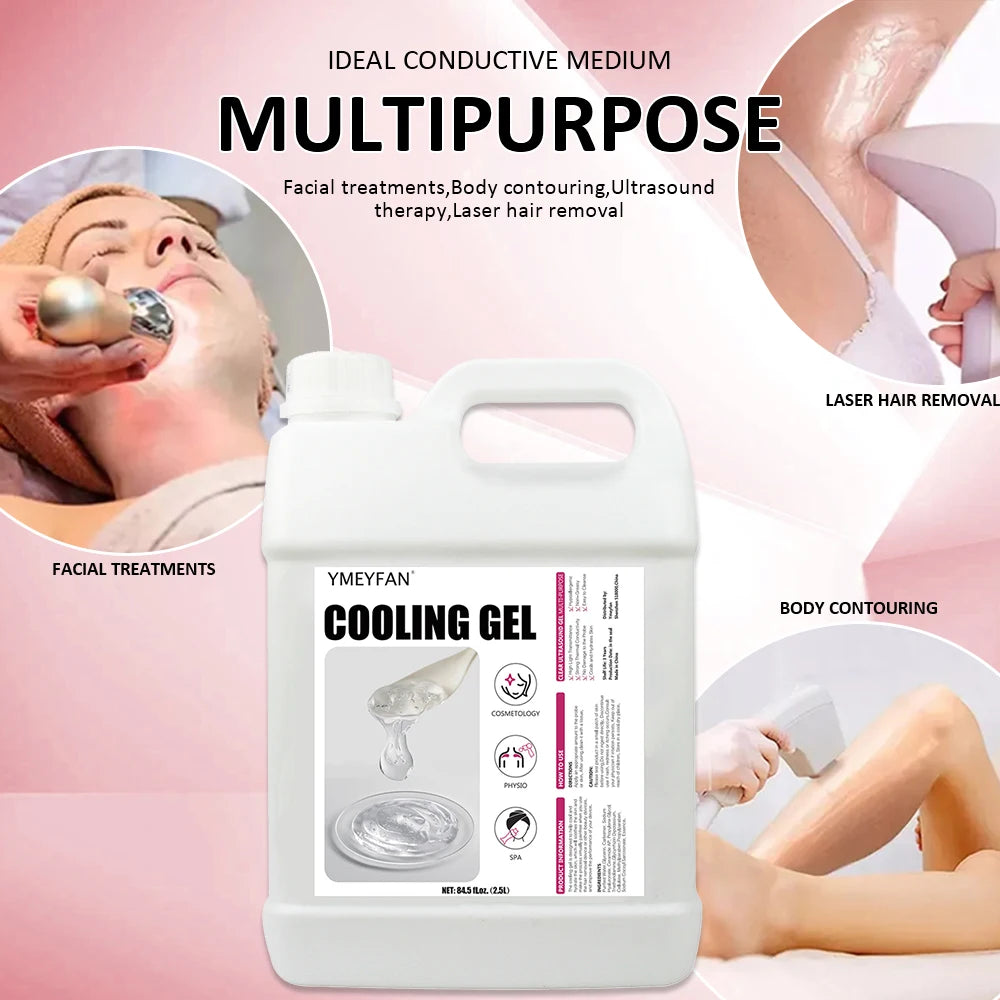 84.5oz Gel Conductor Radiofrecuencia y Cavitacion Conductive Gel Clear for Ultrasonic Machine Face Microcurrent EMS HIFU