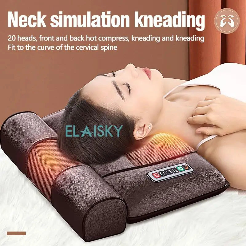 Massage Mattress Electric 110V-220V Vibrating Heating Infrared Massager Cushion For Neck Back Foot Full Body Pain Stress Relief