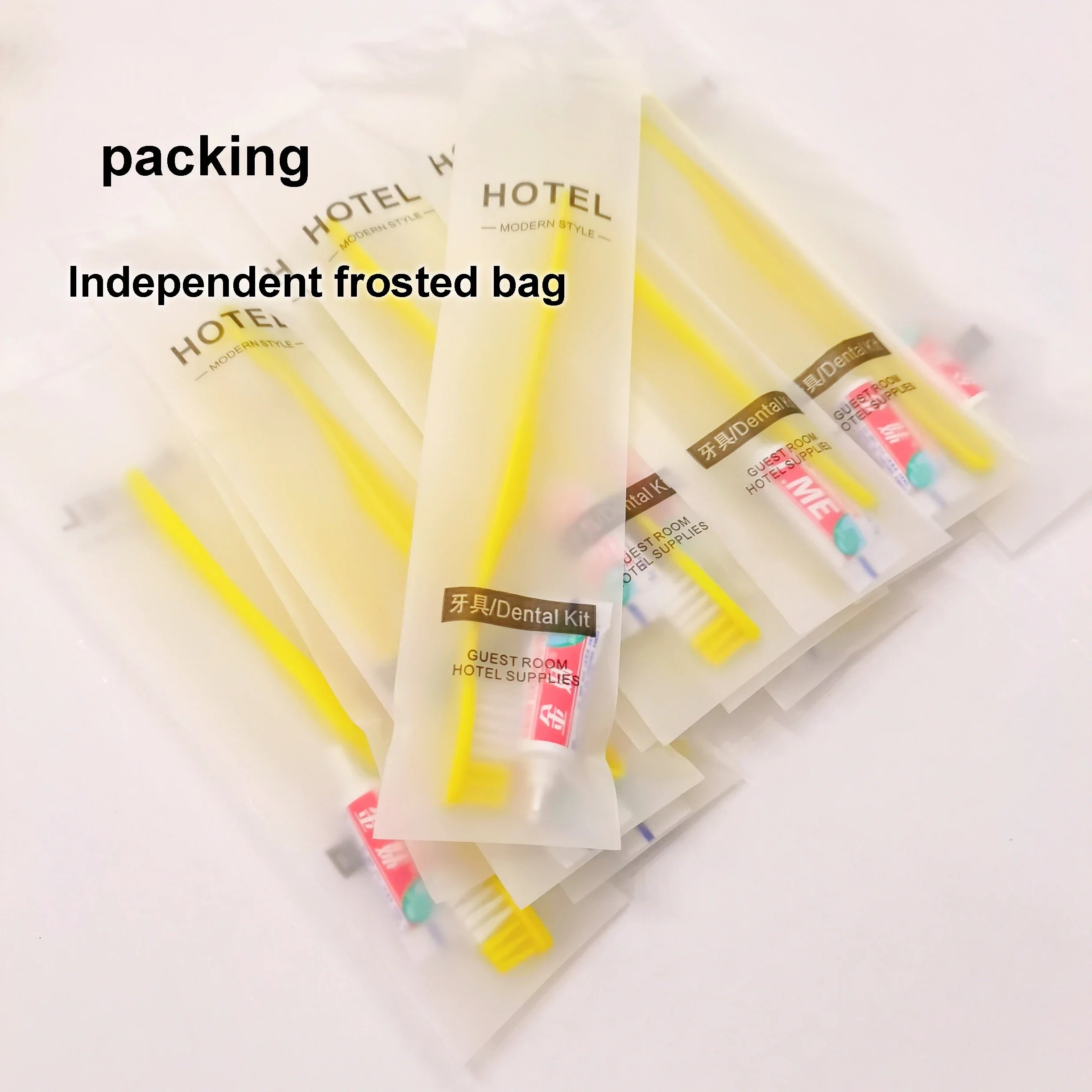Hotel Supplies Travel Trip Dental Kit Disposable Toothbrush Toothpaste Sets Wholesale Independent Packing