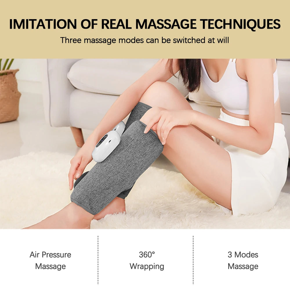 Smart Leg Massage 3 Modes Vibration Leg Air Compression Massager Electric Air Compress Foot Leg Air Pressure Massage