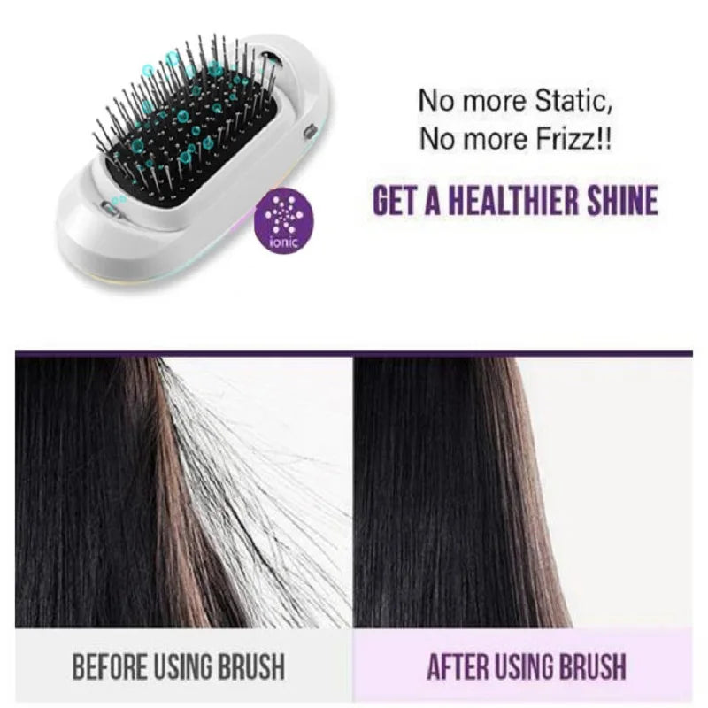 New Version Ionic Hairbrush Potable Negative Ions Dropshipping Niche Product Unique Massage Hairbrush Anti-static Hair Brush