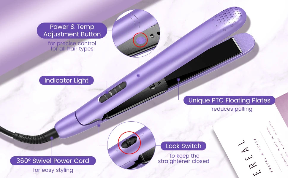 Sejoy Professional Electric Hair Curling Iron 110v/220v Hair Straightener Multi-function PTC Heater Crimper Curler Corn