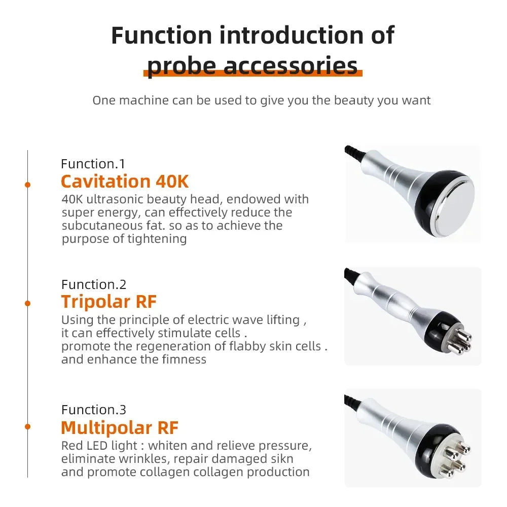 New 4 In 1 40k Cavitation Ultrasonic Body Care Tool