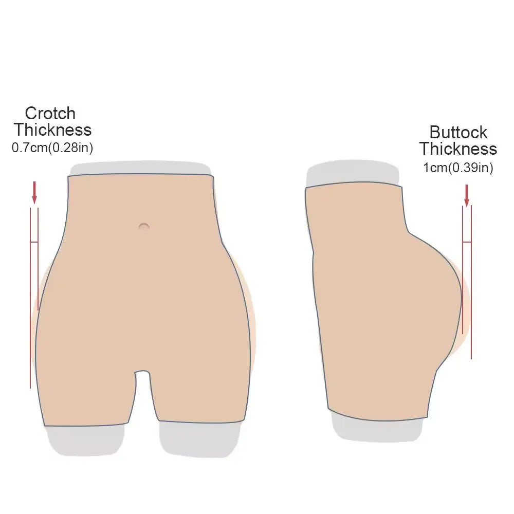 KnowU US/UK/DE Stock Silicone Pant Realistic Vagina Enhancer Hip Shorts Cosplay Costumes Artificial Underwear Pantiesfor Cosplay