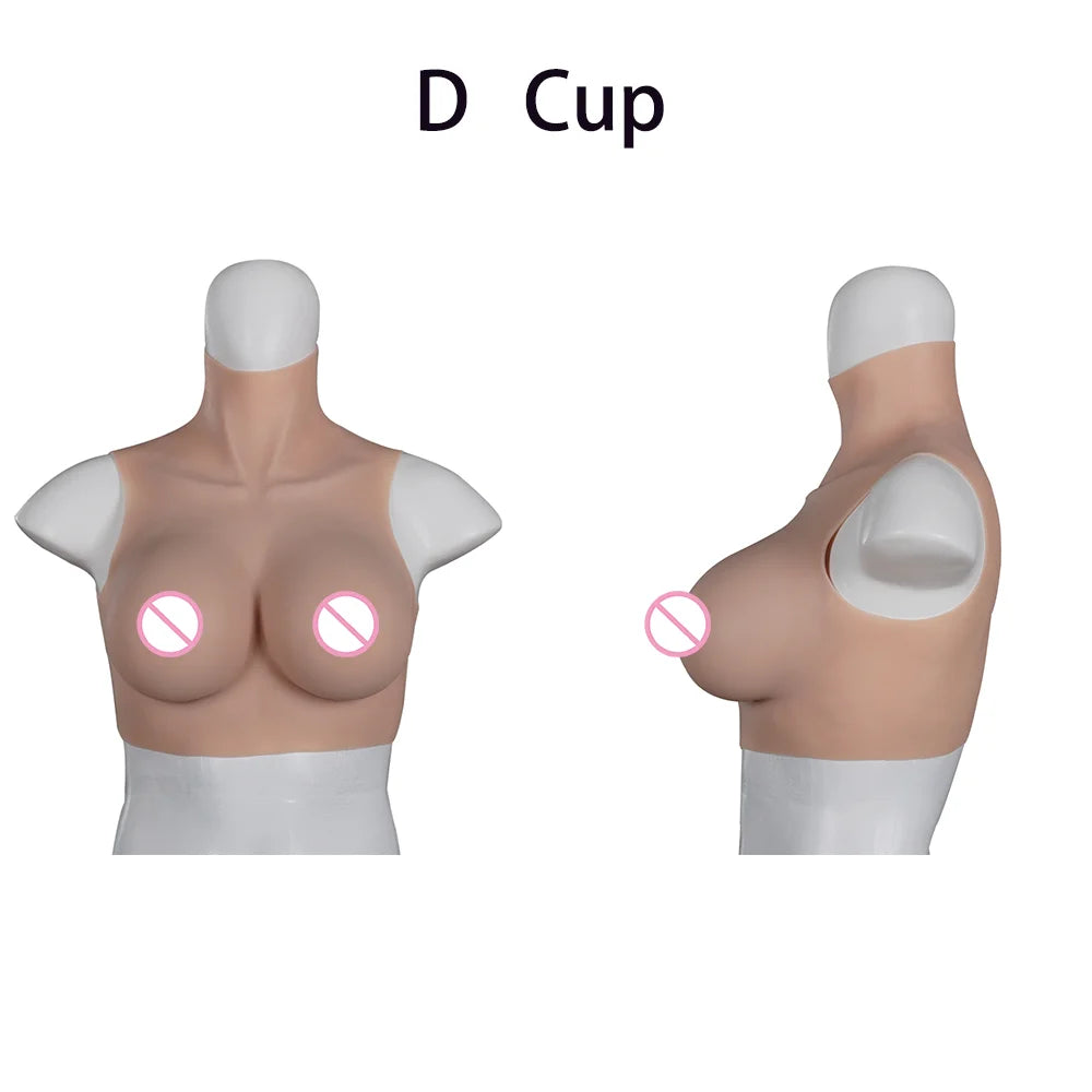 Tgirl Cosplay for Men Fake Silicone Breast Forms Huge Boob A/C/D/G/H Cup Transgender Drag Queen Shemale Cosplay
