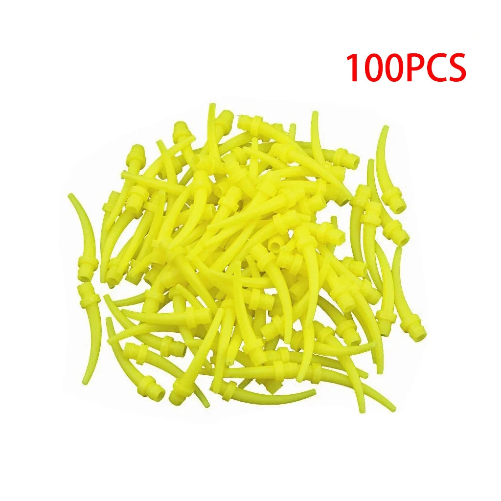 50Pcs Dental Mixing Tips Tubes Disposable Nozzles Head Impression Materials Silicone Rubber Conveying Dentistry Lab Product