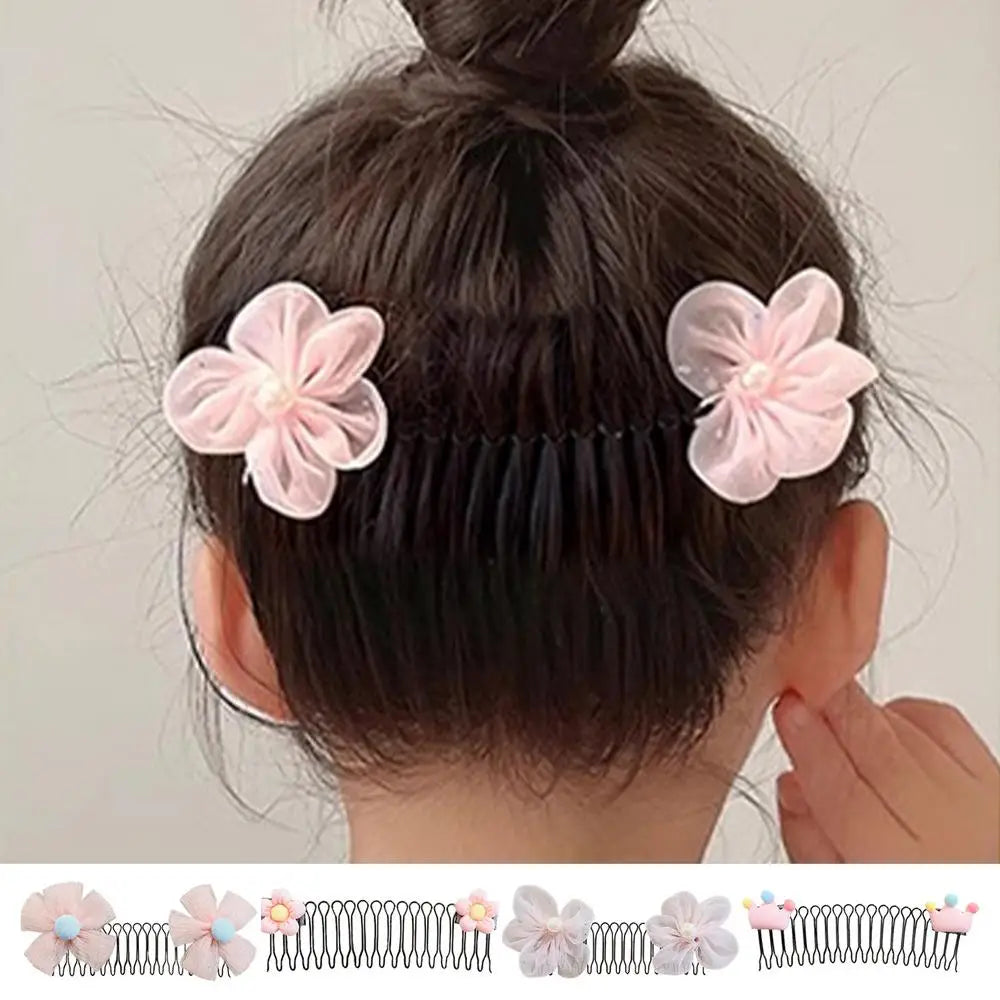Hair Comb Clips Flower Crown Broken Hair Hairpins Side Combs Strong Hold Hairpins Accessories for Bun Styling Girls Women