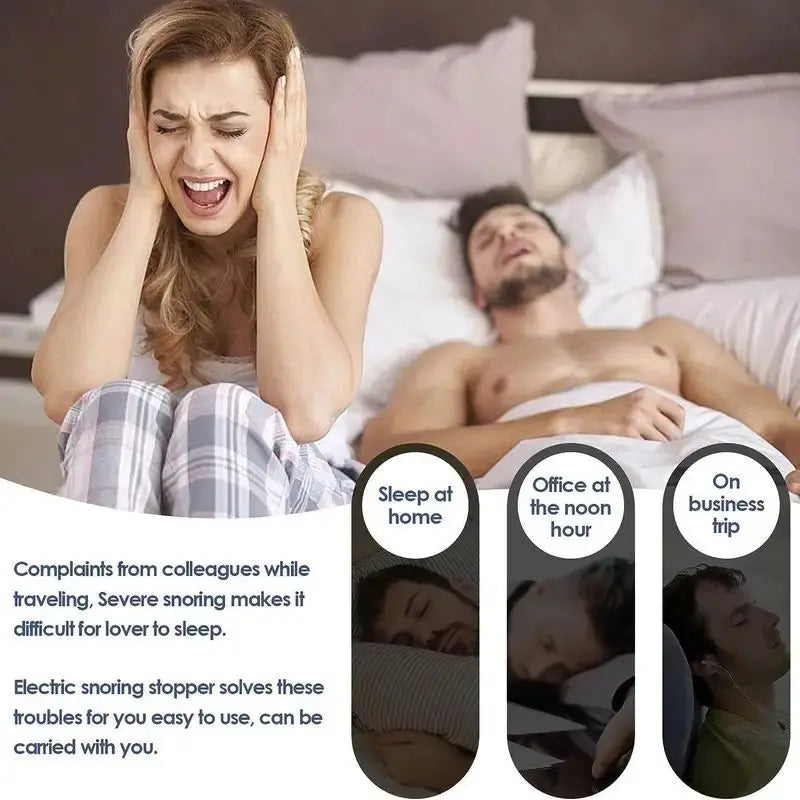 Anti Snoring Devices Upgraded Adjustable Wind Speed Electric Snoring Solution Snore Reducing Anti Snore Stopper Blue