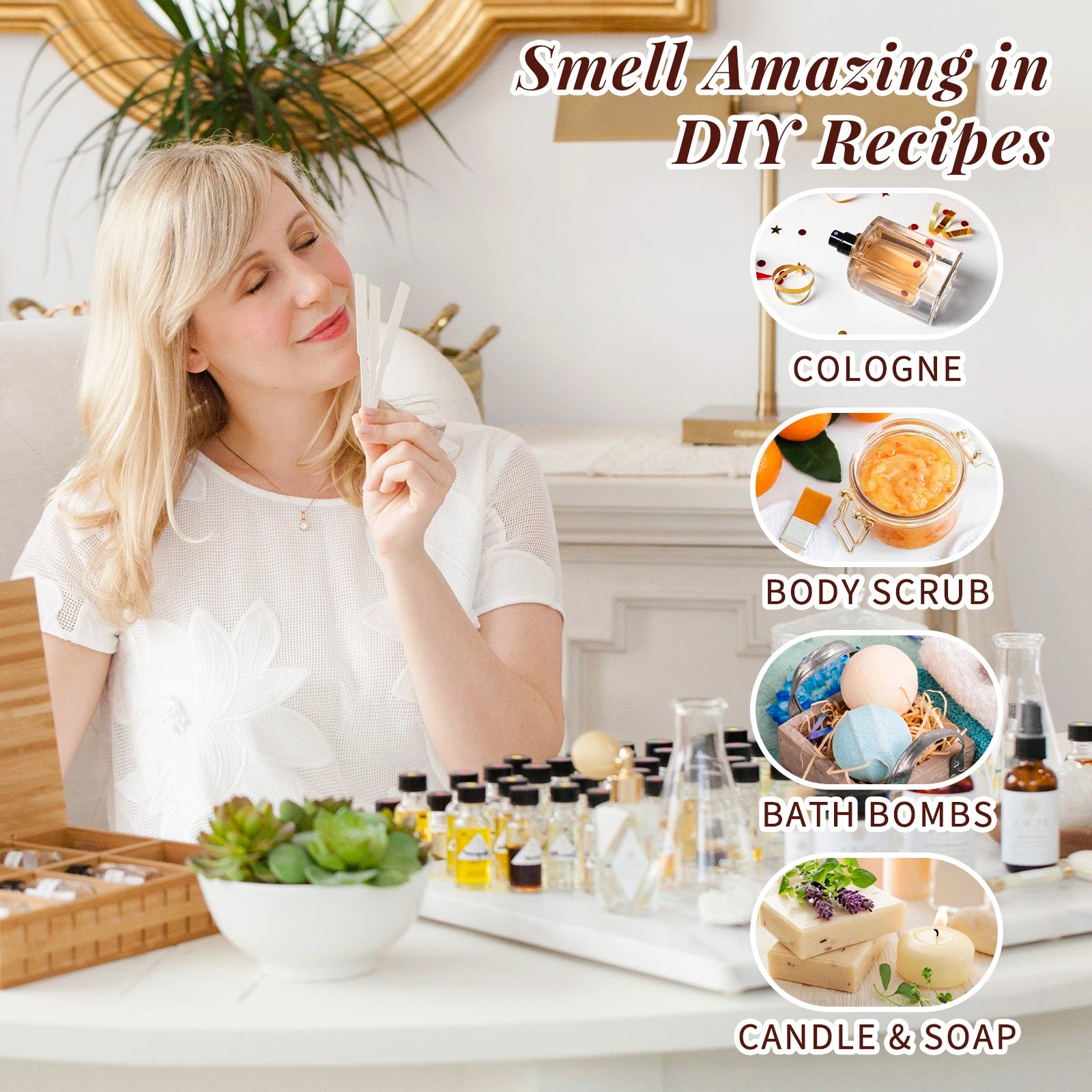 HIQILI Gold Coast Set, TOP 6 PCS Fragrance Oils Gift Set for Aromatherapy Car Home hotel Diffuser Humidifier Candles Making