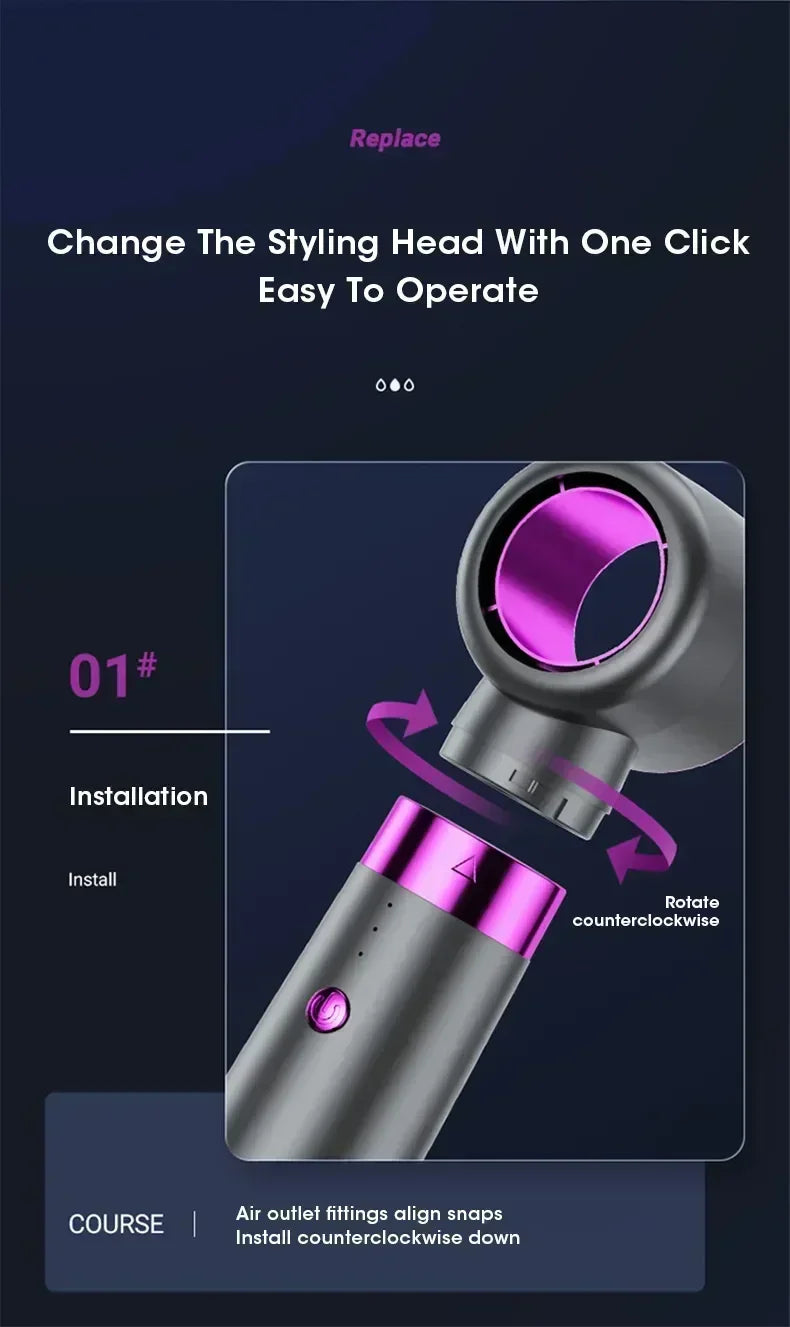 5 In 1 Electric Hair Dryer Hot Air Brush Multifunctional Hair Straightener Negative Ion Curler Blow Dryer Styling Set