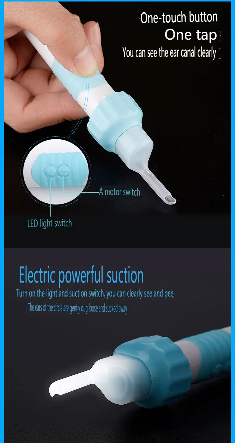 Electric Earpick for Children and Adults Electric Earpick for Earwax Ear Cleaner Earpick for Children