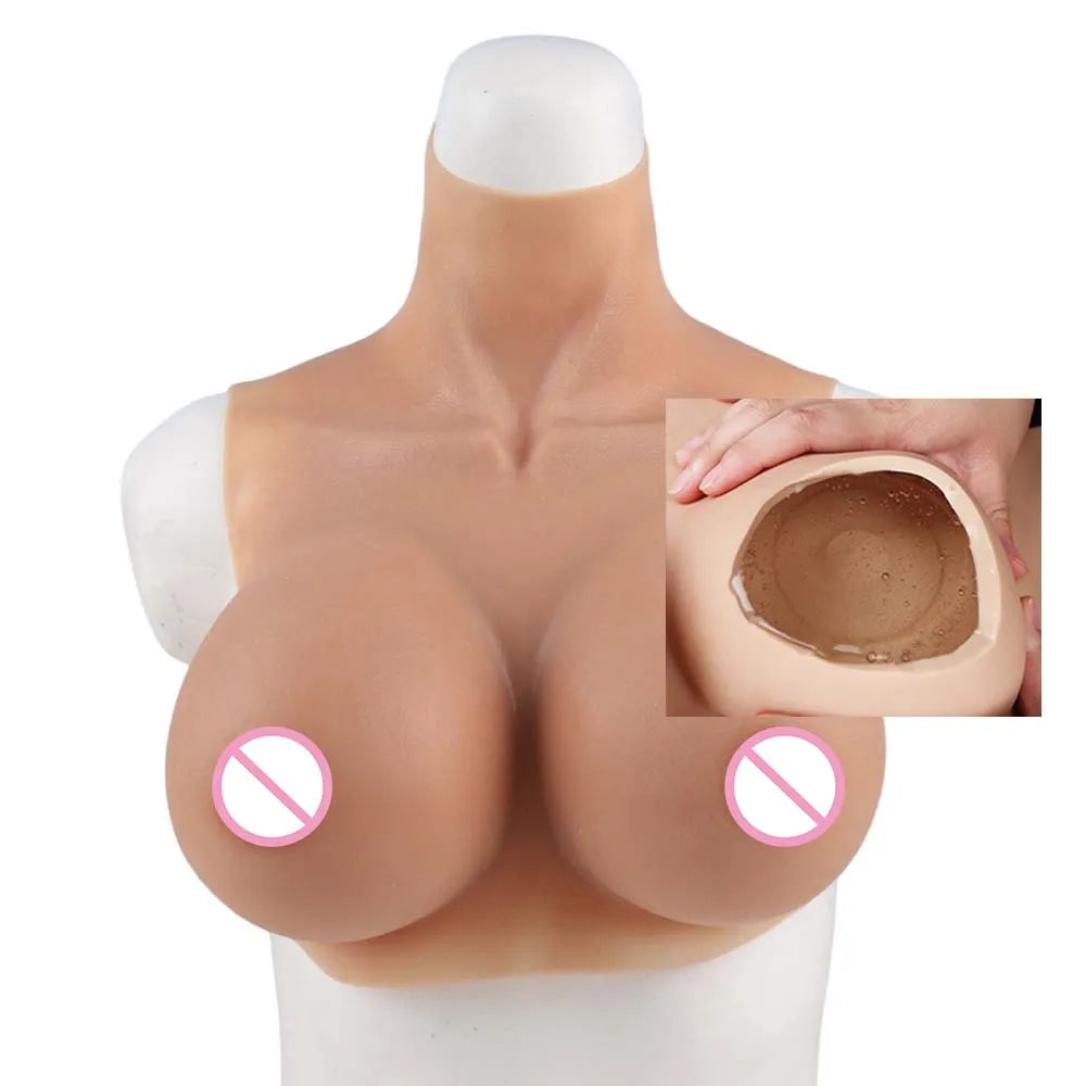 Tgirl Cosplay for Men Fake Silicone Breast Forms Huge Boob A/C/D/G/H Cup Transgender Drag Queen Shemale Cosplay